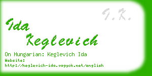 ida keglevich business card